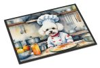 NEW Bichon Frise The Chef Doormat Front Door Mat Indoor Outdoor Rugs for Entryway, Non Slip Washable Low Pile, 18H X 27W