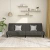 Sofa Bed Dark Grey Velvet (100% polyester), wood, foam Medium