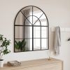 Wall Mirror Black Glass 31.5 x 15.7 in Minimalistic Wall Mirror