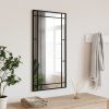 Wall Mirror Black 15.7"x31.5" Rectangle Iron