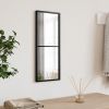 Wall Mirror Black Glass, Powder-coated iron 7.9 x 19.7 in