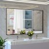 60*36" Oversized Modern Rectangle Bathroom Mirror with Balck Frame Decorative Large Wall Mirrors for Bathroom Living Room Bedroom Vertical or Horizont