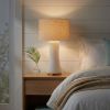 Cascade Glass Lamp Golden Base Off White Glass Table Lamp