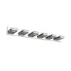 39" Modern Chrome 6-Light LED Vanity Light, Square Acrylic Lampshades Wall Mount Fixture for Bathroom, Mirror Lighting