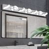 52" Modern 7-Light LED Vanity Light Fixture - Chrome Finish with Acrylic Light Shades - Energy-Efficient Bathroom Wall Sconce - Dimmable for Mirror