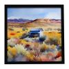 Nevada Sagebrush in Watercolor Framed Metal Print Bathroom, Kitchen, Office, Home Decor Wall Art Ready to Hang, Square, 8X8
