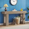 Long Console Table, Wooden Rectangular Sofa Table Behind The Couch