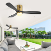 52 Inch Low Profile Ceiling Fan with Remote Control 3 Solid Wood Blades,52 Inches Suitable for Indoor and Outdoor