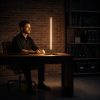 Dimond Black LED Table Lamp with On/Off Switch Round Metal Base