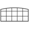 Wall Mirror Black Glass, Powder-coated iron 23.6 x 11.8 in