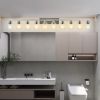 10 Light Bathroom Light Fixtures, Bathroom Vanity Light with Clear Glass, Brushed Nickel Bathroom Lighting Fixtures over Mirror