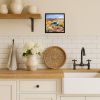Nevada Sagebrush in Watercolor Framed Metal Print Bathroom, Kitchen, Office, Home Decor Wall Art Ready to Hang, Square, 8X8