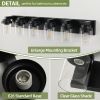6 Light Bathroom Light Fixtures Over Mirror Bathroom Vanity Light, Black Vanity Lights with Clear Glass Shade