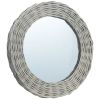 Mirror Natural Wicker, glass 27.6 in Decorative Inlays Mirror