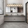 51" Modern 8-Light Bathroom Vanity Light Fixture - Brushed Nickel Finish with Clear Glass Shades, Perfect for Bathroom, Vanity