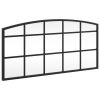 Wall Mirror Black Glass, Powder-coated iron 23.6 x 11.8 in