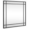 Wall Mirror Black Glass 19.7x19.7 in Minimalistic Wall Mirror