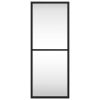 Wall Mirror Black Glass, Powder-coated iron 7.9 x 19.7 in