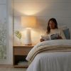 Cascade Glass Lamp Golden Base Off White Glass Table Lamp