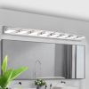 Modern Chrome LED Vanity Light, 8-Lights Wall Sconce for Bathroom and Mirror, Sleek Minimalist Design, Energy-Efficient, Easy to Install