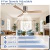 52 in. Indoor Brushed Nickel Low Profile Standard Ceiling Fan with Bright White Integrated LED Light,3 Solid Wood Blades