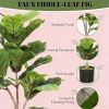 Artificial fig tree, potted plant, used for home and office decoration, green