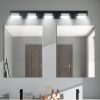 Modern Black LED Vanity Light, 5-Lights Wall Sconce for Bathroom and Mirror, Sleek Minimalist Design, Energy-Efficient, Easy to Install