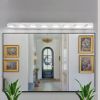 Modern Chrome LED Vanity Light, 8-Lights Wall Sconce for Bathroom and Mirror, Sleek Minimalist Design, Energy-Efficient, Easy to Install