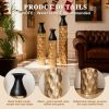 Floor Metal Vases Decorated White Metal vases Set of 3 gorgeous home decoration large glazed metal vases 24.8in/29in/33.8in height