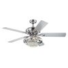 Rexie Chrome 52-inch 5-Blade Lighted Ceiling Fan (Includes Remote)