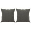 Throw Pillows 2 pcs Dark Gray 15.7"x15.7" Velvet