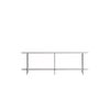 Manhattan Comfort Celine 70.86 Side Table Console with Steel Legs in Off White