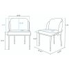 Manhattan Comfort Flor Fabric Dining Chair in Grey
