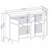 Manhattan Comfort Bradley 53.54 Buffet Stand with 4 Shelves in Rustic Brown