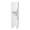 Manhattan Comfort Beekman 17.51 Narrow Bookcase Cabinet with 5 Shelves in White
