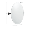 Oval Tilt Mirror; Oil Rubbed Bronze