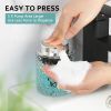 Foaming Soap Dispenser, Clear Glass Foam Hand Soap Dispenser for Bathroom, Refillable 7.8 Oz Foamy Pump Bottle with Plastic Sliver Pump