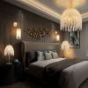 3-Light Elegant Crystal Floor Lamp – Vintage Waterfall Design with Cascading Crystal Beads and Marble Texture Base for Living Room, Bedroom