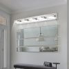 Modern Chrome LED Vanity Light, 5-Lights Wall Sconce for Bathroom and Mirror, Sleek Minimalist Design, Energy-Efficient, Easy to Install