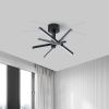 12 Inch Modern LED Ceiling Light, Geometric Starburst Design with Black Finish for Living Room, Bedroom, and Hallways