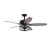 Joye Matte Black 52-Inch 5-Blade Lighted Ceiling Fan