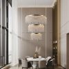 24-inch Crystal Chandelier LED Ceiling Lamp, Adjustable Color Temperature 3000K/4000K/6000K, Height Adjustable, Luxury Round Chandelier