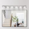 Modern Chrome LED Vanity Light, 6-Lights Wall Sconce for Bathroom and Mirror, Sleek Minimalist Design, Energy-Efficient, Easy to Install