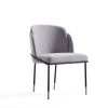 Manhattan Comfort Flor Fabric Dining Chair in Grey