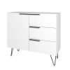 Manhattan Comfort Beekman 35.43 Dresser with 2 Shelves in White