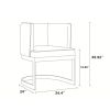 Manhattan Comfort Aura Sand and Polished Brass Velvet Dining Chair