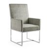 Manhattan Comfort Element Steel Velvet Dining Armchair