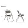 Manhattan Comfort Lambinet Folding Dining Chair in Nature Cane - Set of 2