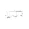 Manhattan Comfort Celine 70.86 Side Table Console with Steel Legs in Off White