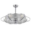 Sonome Chrome & Crystal 33-Inch Fandelier Lighted Ceiling Fan (Incl Remote Control)